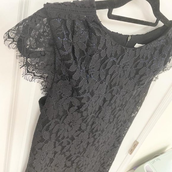Collective Concepts Black and Blue Lace Dress - Picture 1 of 5